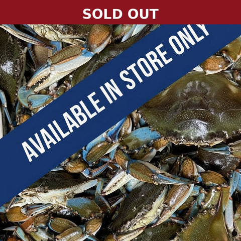 Live Blue Crabs - Sold Out - Available In Store Only