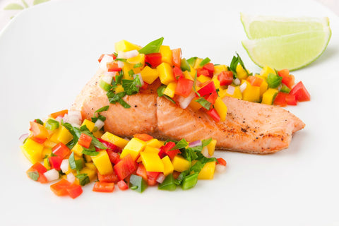 Mango salsa, 8oz deli container — Pelican Seafood Fort Pierce
