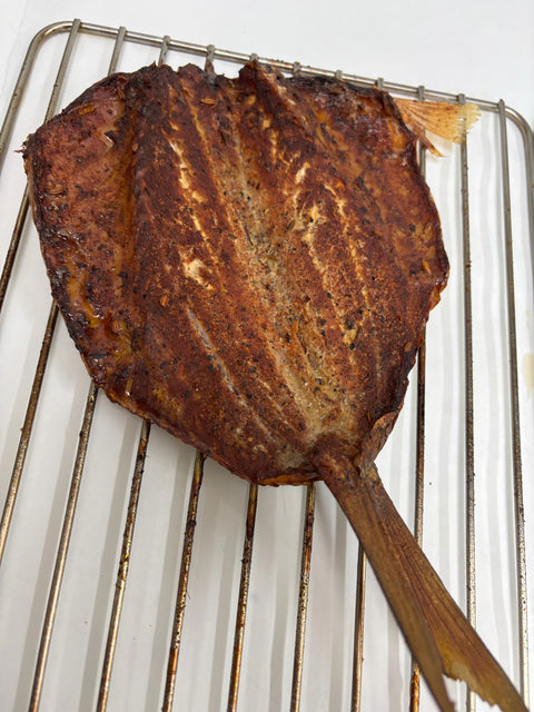 House-smoked butterflied mullet